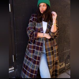 Dress in Lala Libra longline half and half coat original